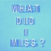 What Did I Miss?
